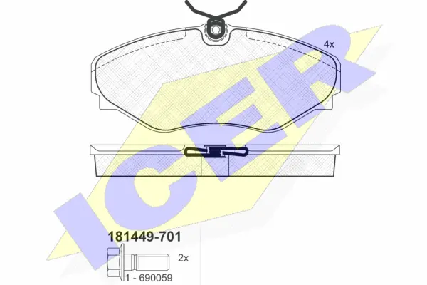 Brake Pad Set, disc brake (181449-701)