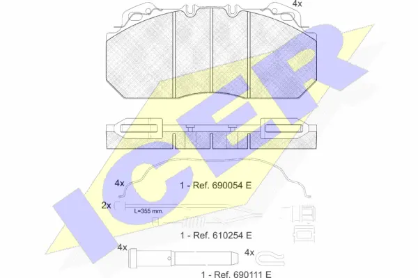 Brake Pad Set, disc brake (151163-115)