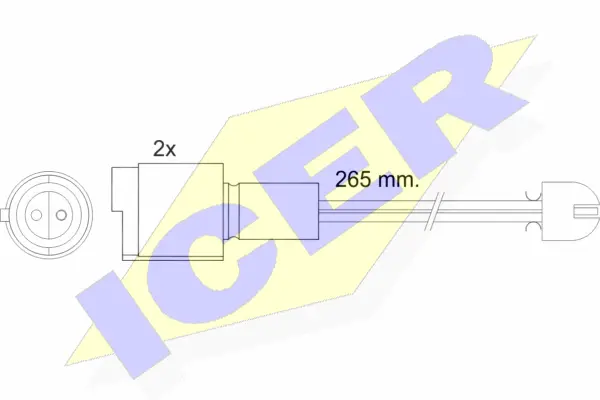 Warning Contact, brake pad wear (610089 E C)