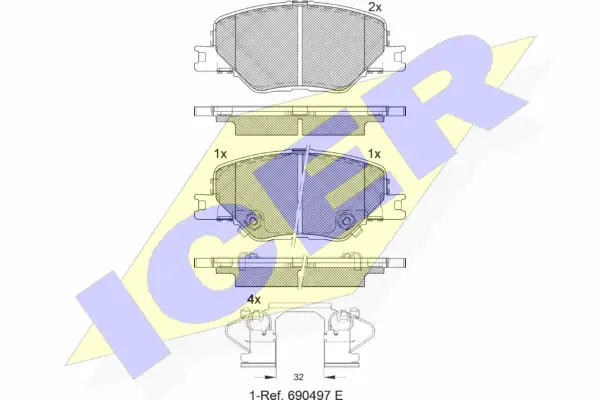 Brake Pad Set, disc brake (182332)