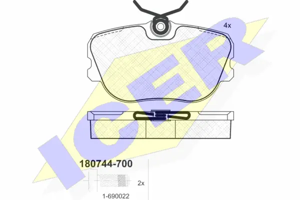 Brake Pad Set, disc brake (180744-700)