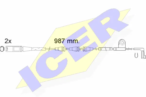 Warning Contact, brake pad wear (610571 E C)