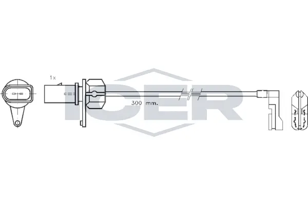 Warning Contact, brake pad wear (610688 E C)
