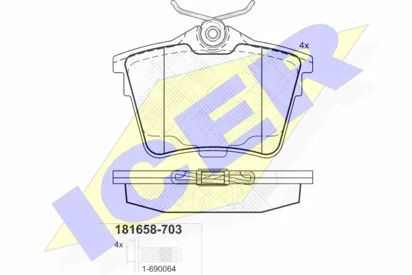 Brake Pad Set, disc brake (181658-703)