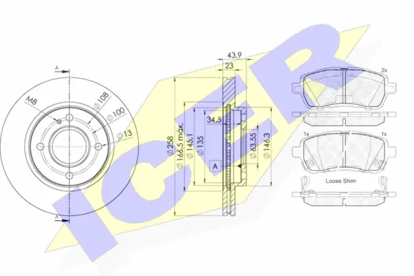 Brake Kit, disc brake (31881-5636)