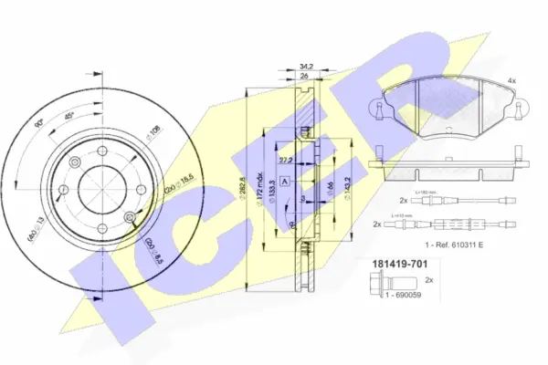 Brake Kit, disc brake (31419-4752)