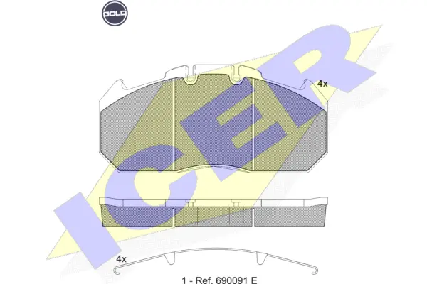 Brake Pad Set, disc brake (151405 G)