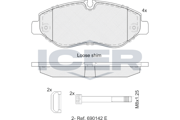 Brake Pad Set, disc brake (LM1786)