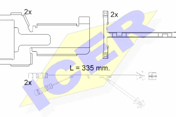 Warning Contact, brake pad wear (610528 E C)