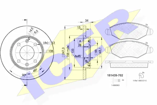 Brake Kit, disc brake (31439-4298)