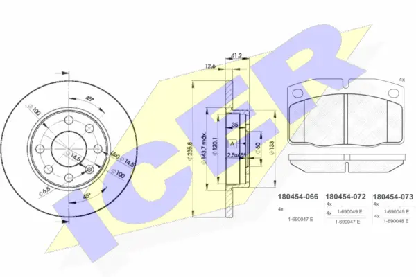 Brake Kit, disc brake (30454-1240)