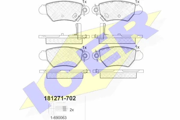 Brake Pad Set, disc brake (181271-702)