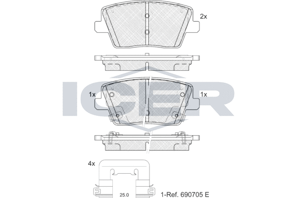 Brake Pad Set, disc brake (182334-203)