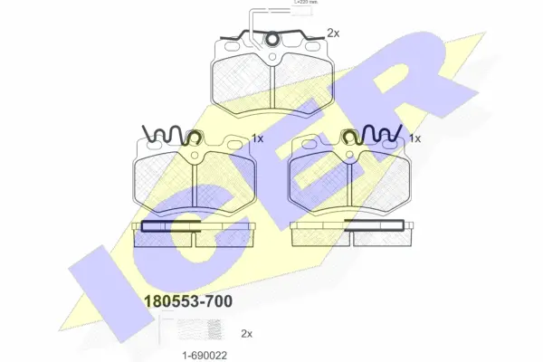Brake Pad Set, disc brake (180553-700)