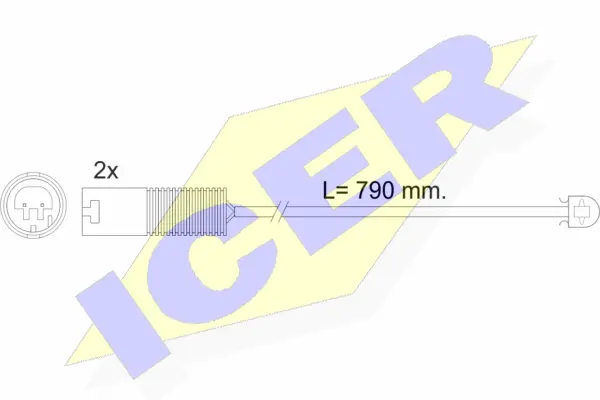 Warning Contact, brake pad wear (610240 E C)