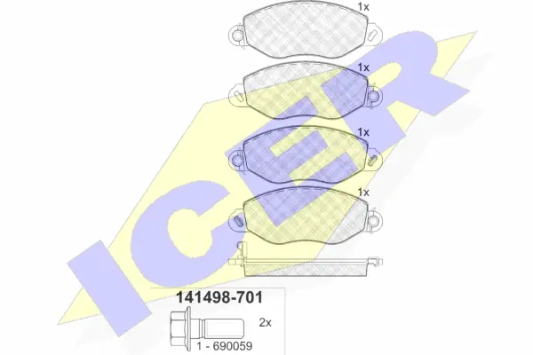 Brake Pad Set, disc brake (141498-701)