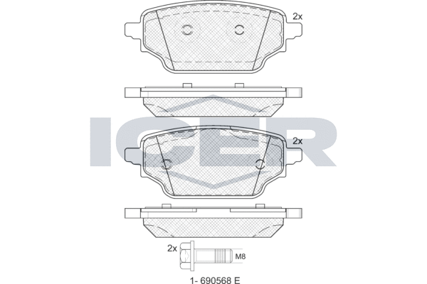 Brake Pad Set, disc brake (182474)