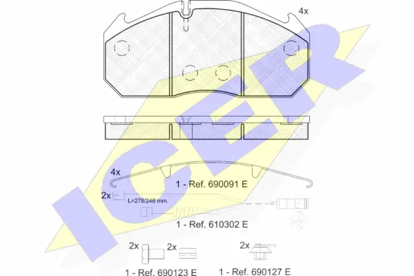 Brake Pad Set, disc brake (151040-120)
