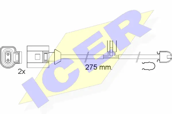 Warning Contact, brake pad wear (610565 E C)