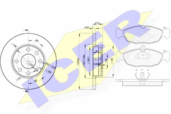 Brake Kit, disc brake (30858-1240)