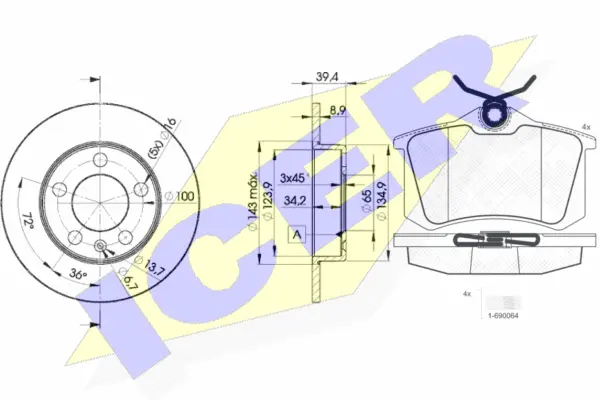 Brake Kit, disc brake (30697-5601)