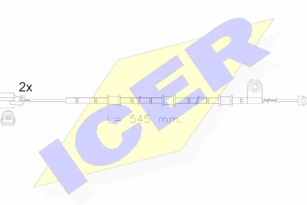 Warning Contact, brake pad wear (610586 E C)
