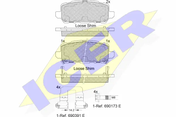 Brake Pad Set, disc brake (182312)
