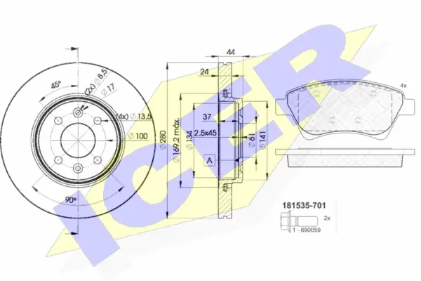 Brake Kit, disc brake (31535-7829)