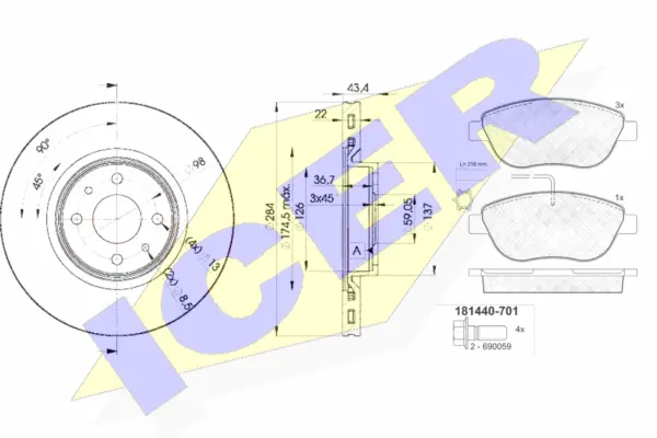 Brake Kit, disc brake (31440-0356)