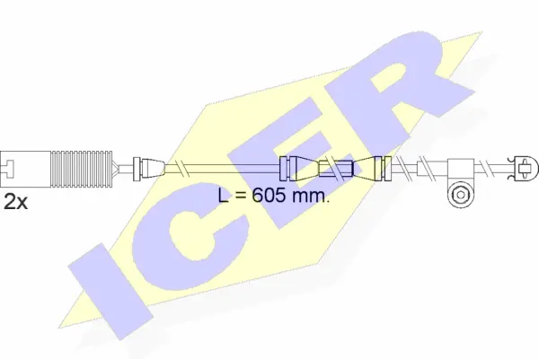 Warning Contact, brake pad wear (610390 E C)