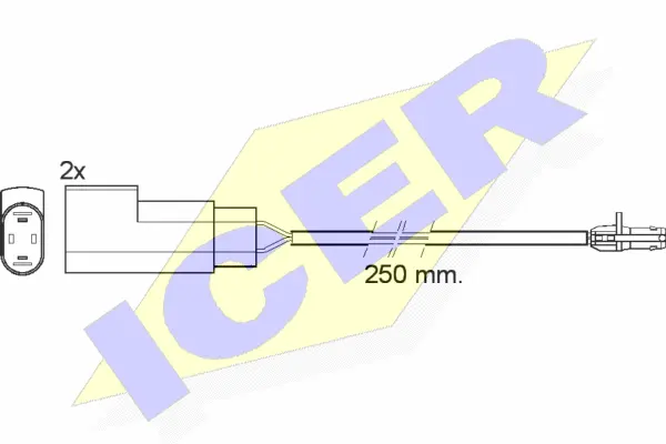 Warning Contact, brake pad wear (610412 E C)