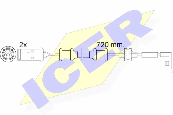 Warning Contact, brake pad wear (610444 E C)