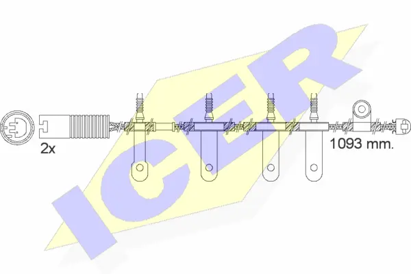 Warning Contact, brake pad wear (610501 E C)