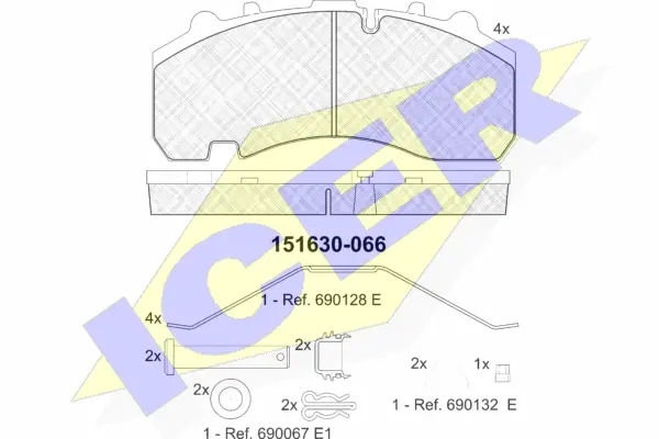 Brake Pad Set, disc brake (151630)