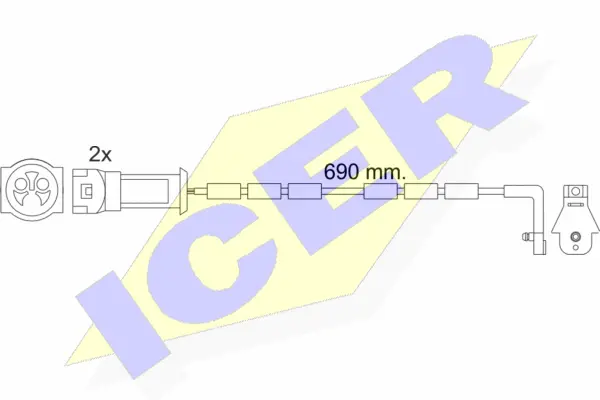 Warning Contact, brake pad wear (610445 E C)