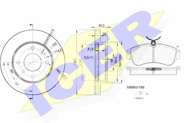 Brake Kit, disc brake (30803-7101)