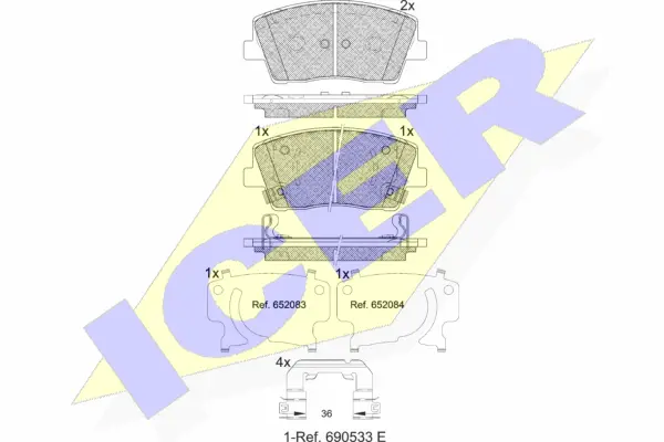 Brake Pad Set, disc brake (182368)