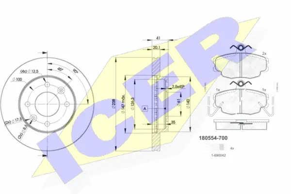 Brake Kit, disc brake (30554-6572)