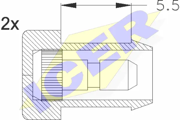 Warning Contact, brake pad wear (610055 E C)