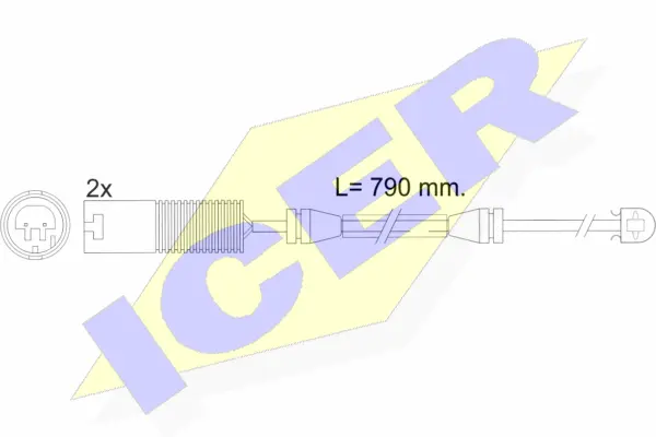 Warning Contact, brake pad wear (610242 E C)