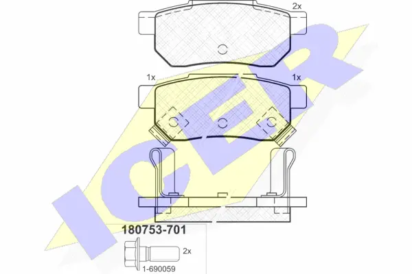 Brake Pad Set, disc brake (180753-701)