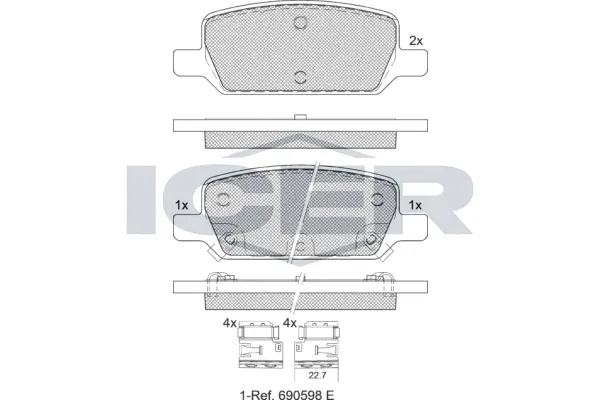 Brake Pad Set, disc brake (182412)