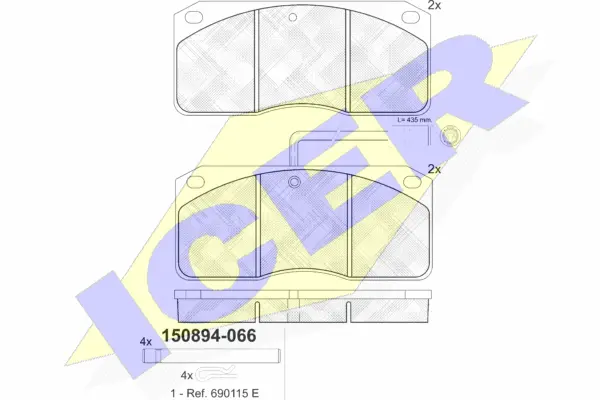 Brake Pad Set, disc brake (150894)
