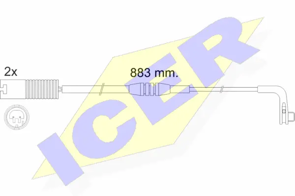 Warning Contact, brake pad wear (610480 E C)