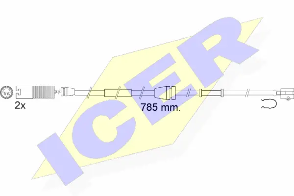 Warning Contact, brake pad wear (610536 E C)
