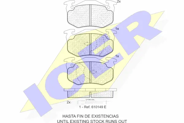 Brake Pad Set, disc brake (180375)