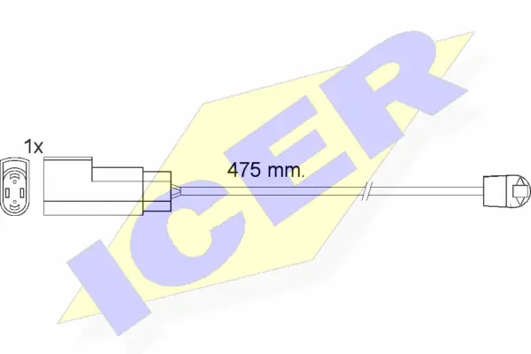 Warning Contact, brake pad wear (610576 E C)