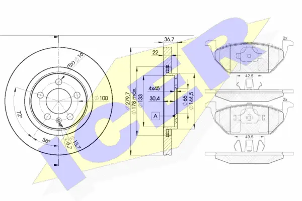 Brake Kit, disc brake (31338-5603)