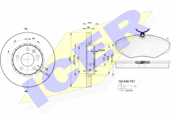 Brake Kit, disc brake (31449-6845)