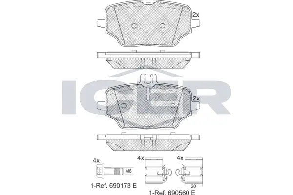 Brake Pad Set, disc brake (182392)